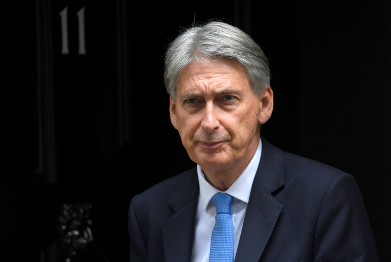 Britain's Chancellor of the Exchequer Philip Hammond leaves 11 Downing Street in London