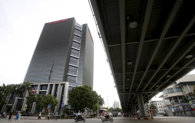 FILE PHOTO: The building of PetroVietnam headquarters is seen in Hanoi