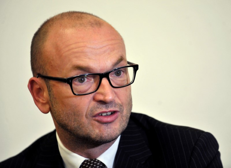 Jazbec, Slovenia's central bank governor, speaks during an interview in Ljubljana