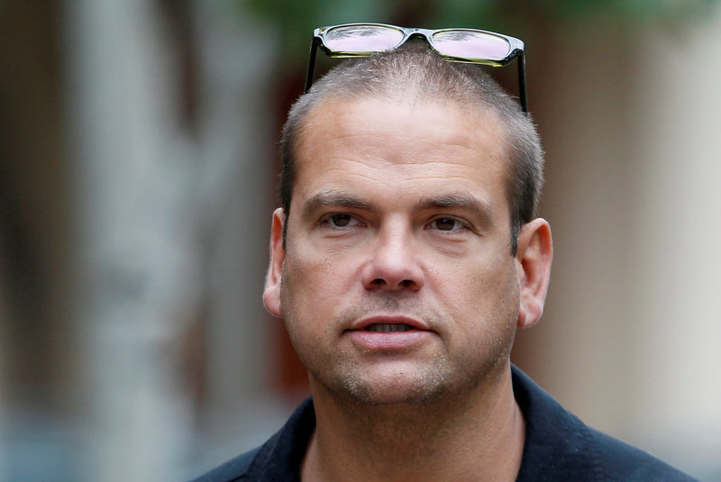 FILE PHOTO: Lachlan Murdoch arrives at annual Allen and Co. conference at the Sun Valley