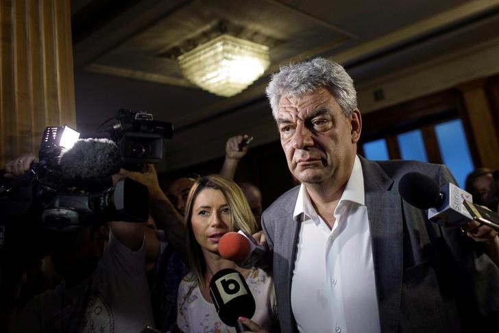 FILE PHOTO - Mihai Tudose talks with media in Bucharest, Romania