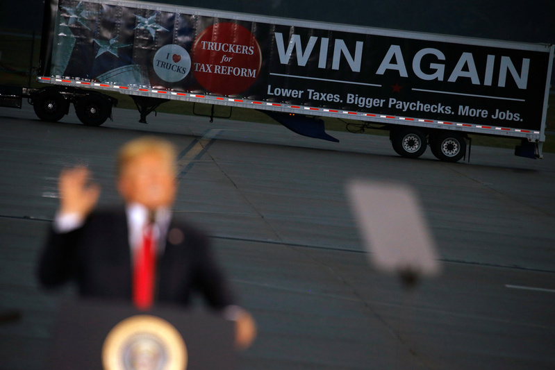 U.S. President Donald Trump speaks about tax reform in Harrisburg, Pennsylvania