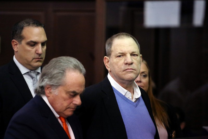 Film producer Harvey Weinstein during his arraignment in Manhattan Criminal Court in New York