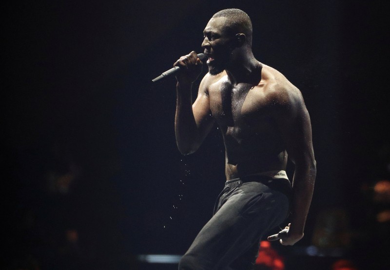 FILE PHOTO: Stormzy performs at the Brit Awards at the O2 Arena in London