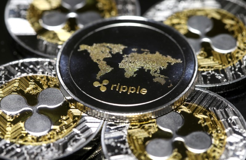 Representation of the Ripple virtual currency is seen in this illustration picture