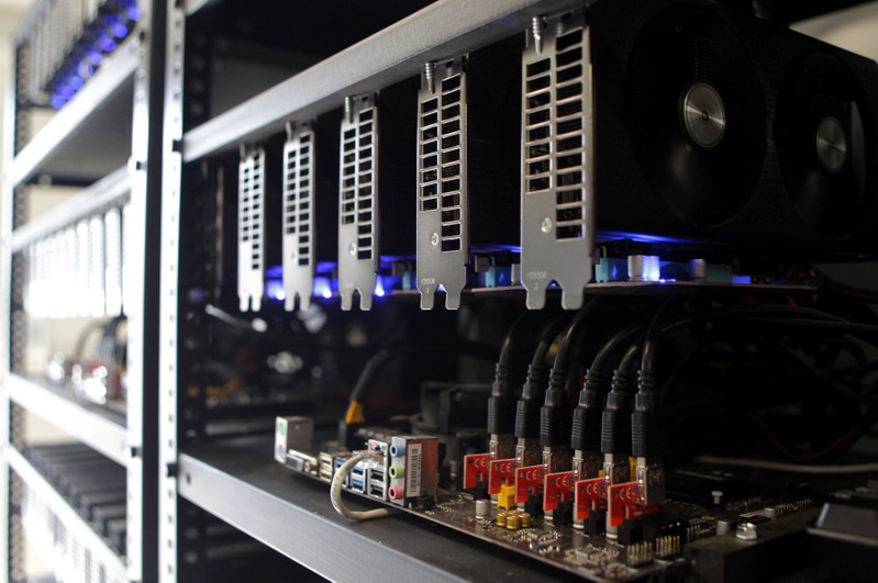 Cryptocurrency mining facilities are seen in Pristina