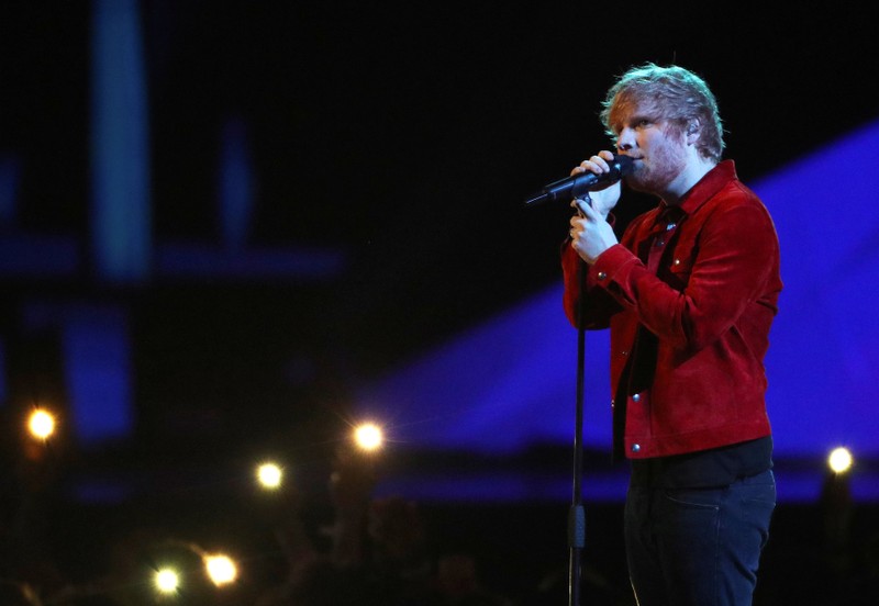 FILE PHOTO: Ed Sheeran performs at the Brit Awards at the O2 Arena in London