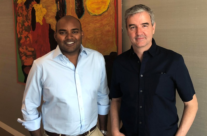 Jambu Palaniappan and Steve Crossan who have both just been employed by Atomico, which runs Europe's largest independent venture fund, are seen here at Atomico's offices in London