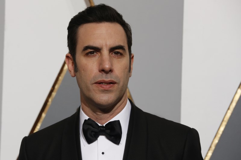 FILE PHOTO: Presenter Sacha Baron Cohen arrives at the 88th Academy Awards in Hollywood