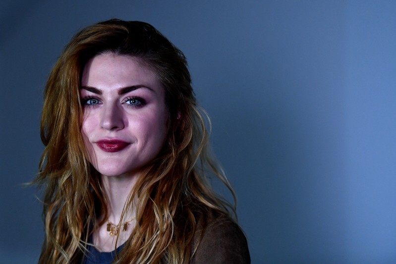 Kurt Cobain's daughter Frances Bean Cobain poses for a photograph at the opening of 'Growing Up Kurt' exhibition featuring personal items of Nirvana frontman Kurt Cobain at the museum of Style Icons in Newbridge