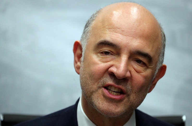 European Commissioner for Economic and Financial Affairs Moscovici speaks during a news conference at the G20 Meeting of Finance Ministers in Buenos Aires