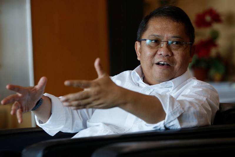 Indonesian Minister of Communication and Information Technology, Rudiantara, talks during an interview with Reuters at his office in Jakarta