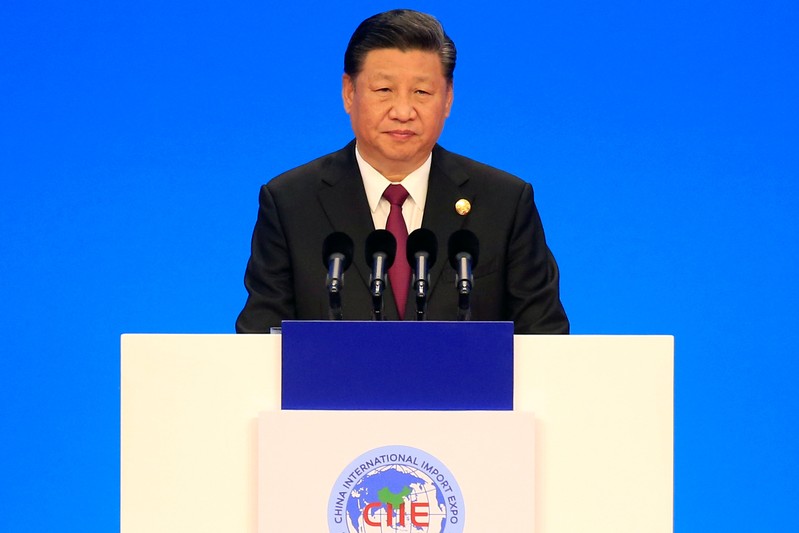 Chinese President Xi Jinping attends the opening ceremony for the first China International Import Expo in Shanghai
