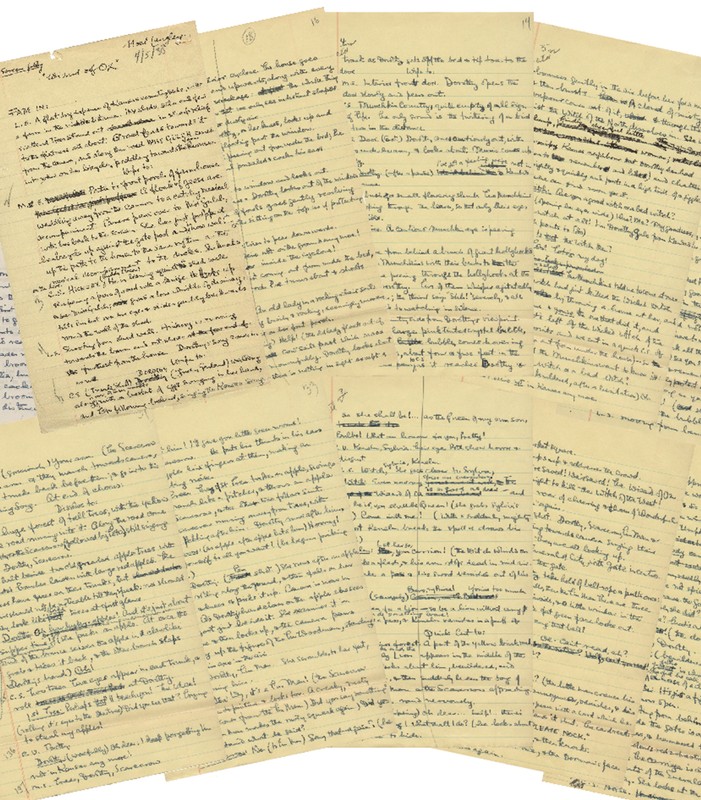 Profiles in History image of the original handwritten first draft script for the beloved film