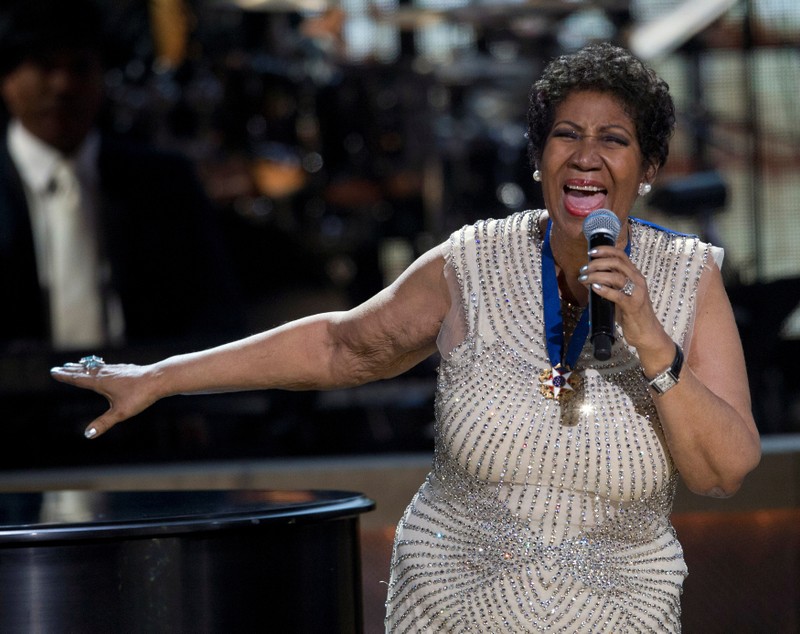 FILE PHOTO: Aretha Franklin performs onstage at BET Honors 2014 at Warner Theatre