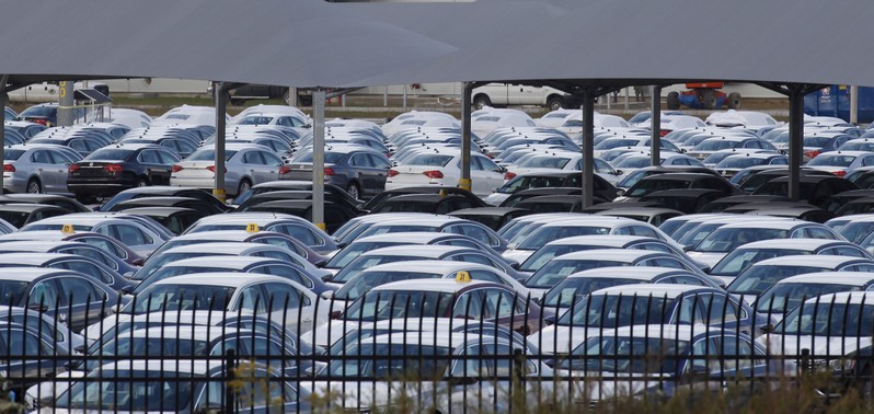 FILE PHOTO: Cars at the Volkswagen Chattanooga Assembly Plant in Chattanooga