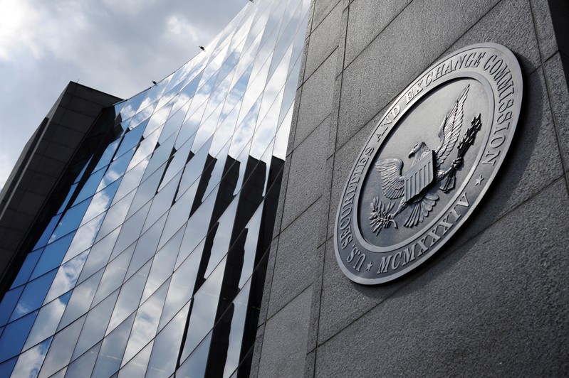 FILE PHOTO: A general exterior view of the U.S. Securities and Exchange Commission (SEC) headquarters in Washington