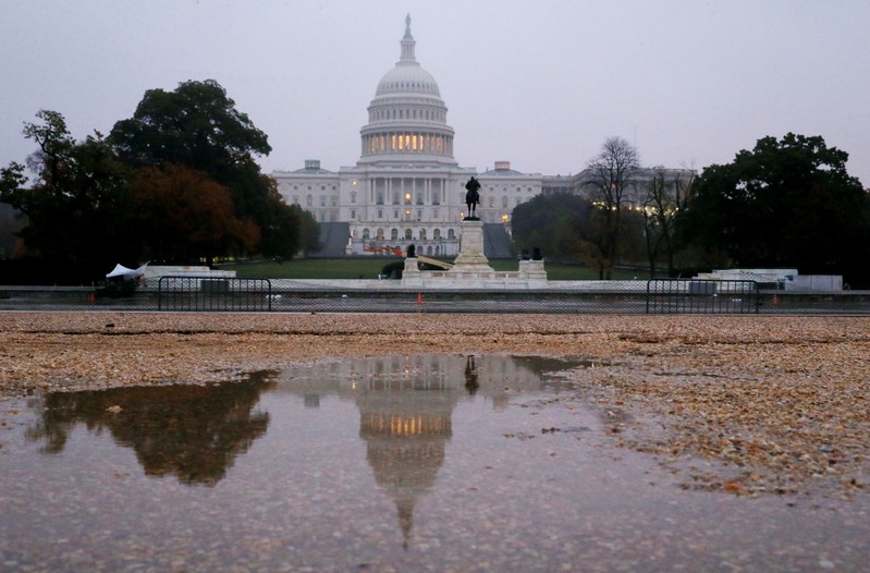 U.S. Capitol building is seen on the morning of the 2018 U.S. midterm election in Washington