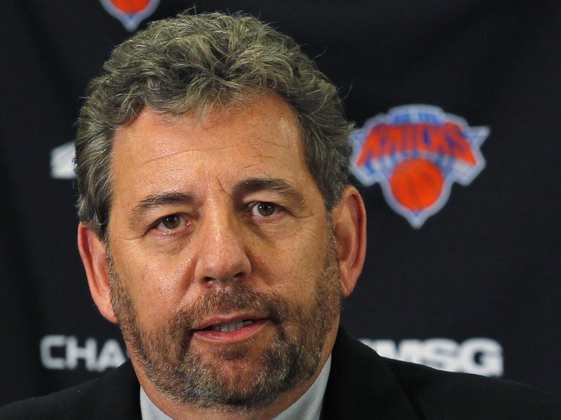 New York Knicks owner Dolan speaks during a news conference announcing the team's new head coach in New York