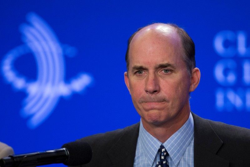 FILE PHOTO: Carter Roberts, President & CEO of World Wildlife Fund, attends a discussion on elephant survival at the Clinton Global Initiative (CGI) in New York