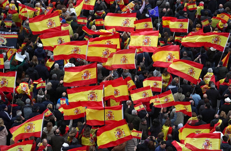 Right-wing opposition calls protest against PM Sanchez over Catalonia policy