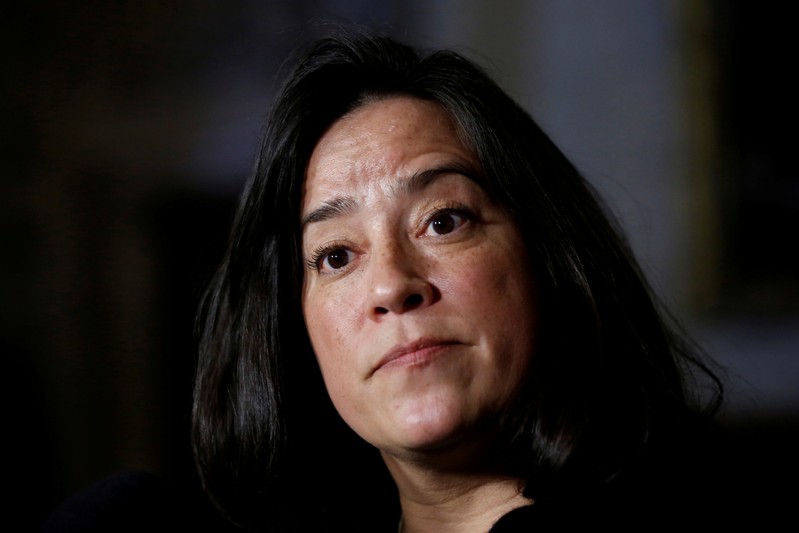 FILE PHOTO: Canada's Justice Minister Wilson-Raybould listens to a question during a news conference on Parliament Hill in Ottawa