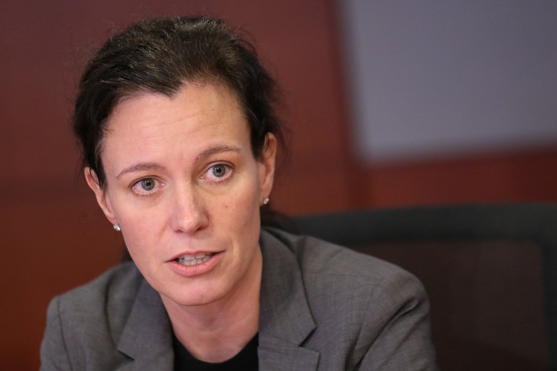 Kera Van Valen, managing director and portfolio manager at Epoch Investment Partners, speaks during the Reuters Global Investment 2019 Outlook Summit, in New York
