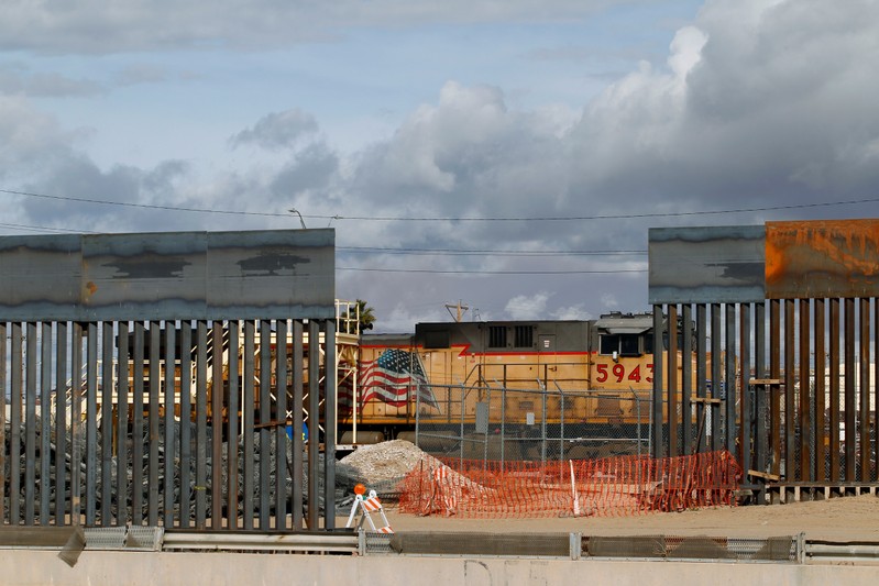 A view shows a new section of the border fence in El Paso, Texas, U.S., as seen from Ciudad Juarez
