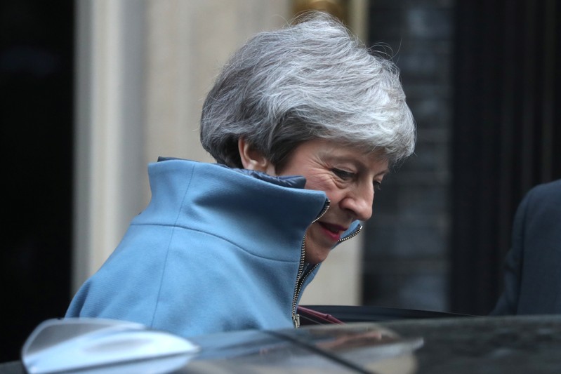 Britain's Prime Minister Theresa May is seen outside Downing Street in London