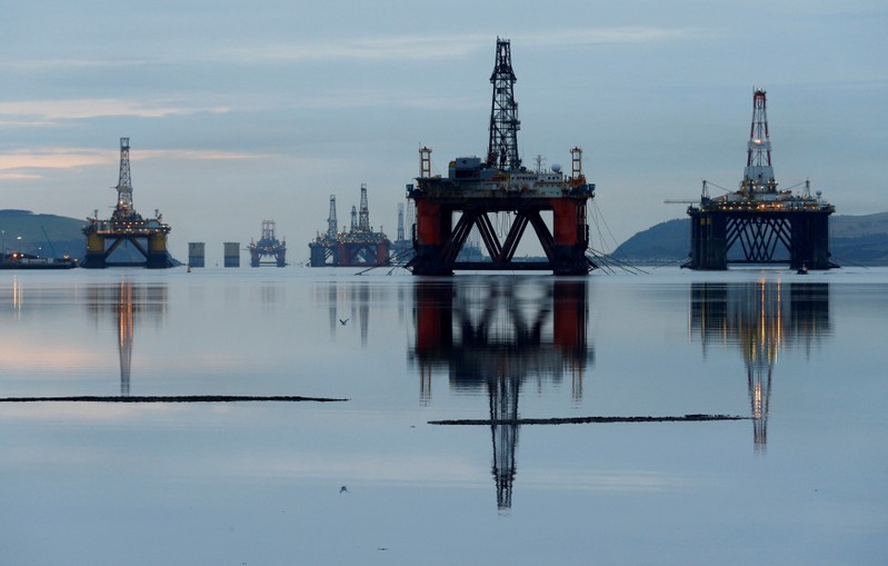 FILE PHOTO: Drilling rigs in the Cromarty Firth near Invergordon, Scotland