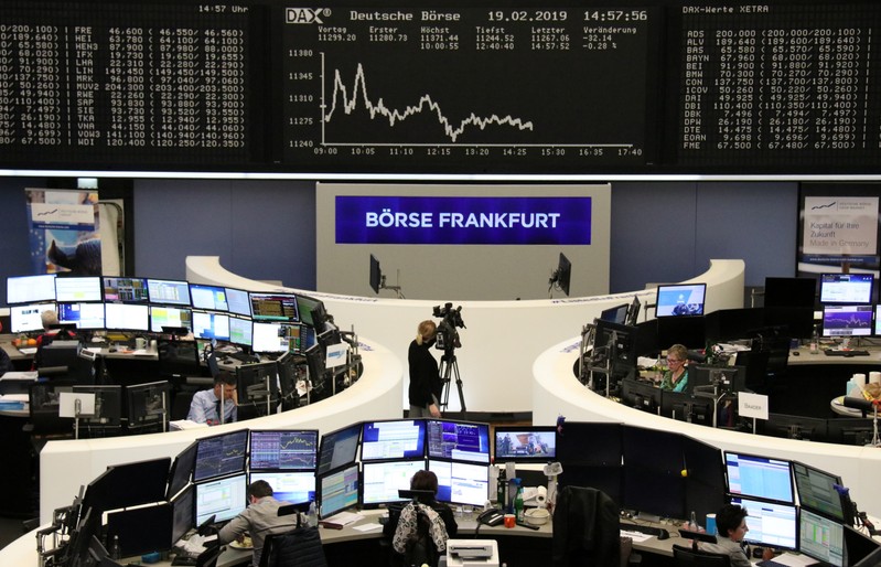 The German share price index DAX graph at the stock exchange in Frankfurt