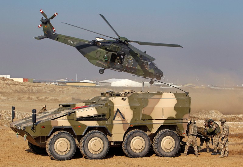 FILE PHOTO: German troops take part in a military exercise in Mazar-i-Sharif