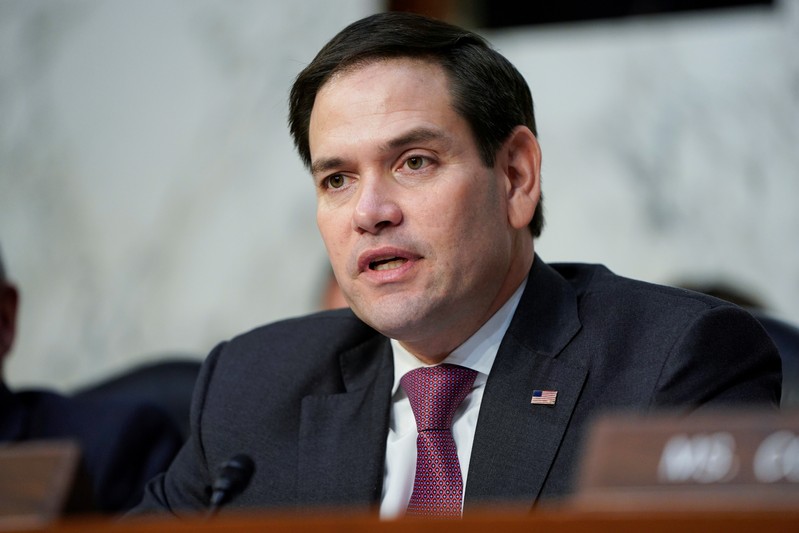Senator Marco Rubio questions witnesses before the Senate Intelligence Committee hearing about