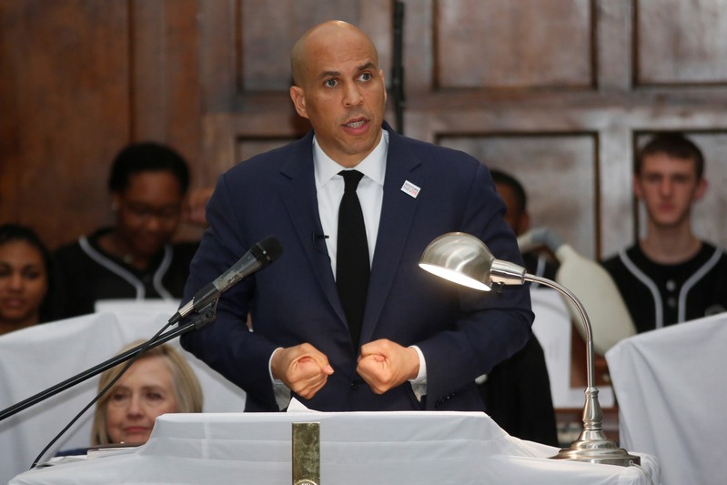 Democratic 2020 U.S. presidential candidate and U.S. Senator Cory Booker (D-NJ) gives the keynote speech at Brown Chapel AME Church in Selma