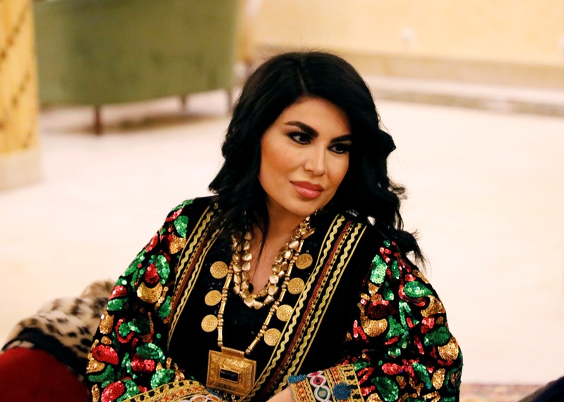 Afghan singer Aryana Sayeed is pictured at Intercontinental Hotel in Kabul