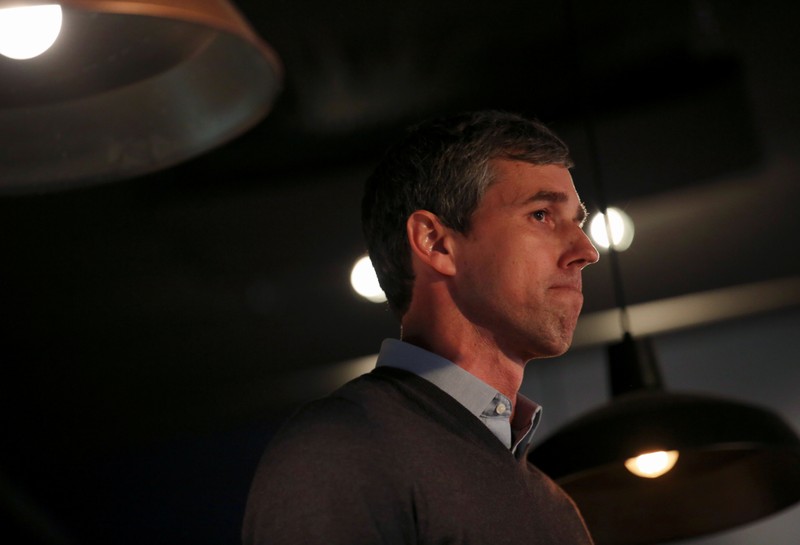 Democratic 2020 presidential candidate Beto O'Rourke speaks with supporters during a three day road trip across Iowa