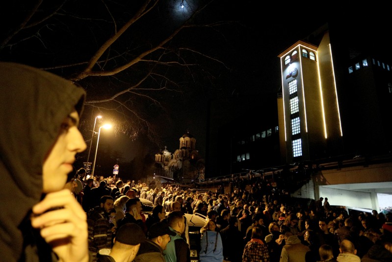 Protesters briefly broke into Serbia's state television building during a protest against Serbian President Aleksandar Vucic and his government in central Belgrade, Serbia