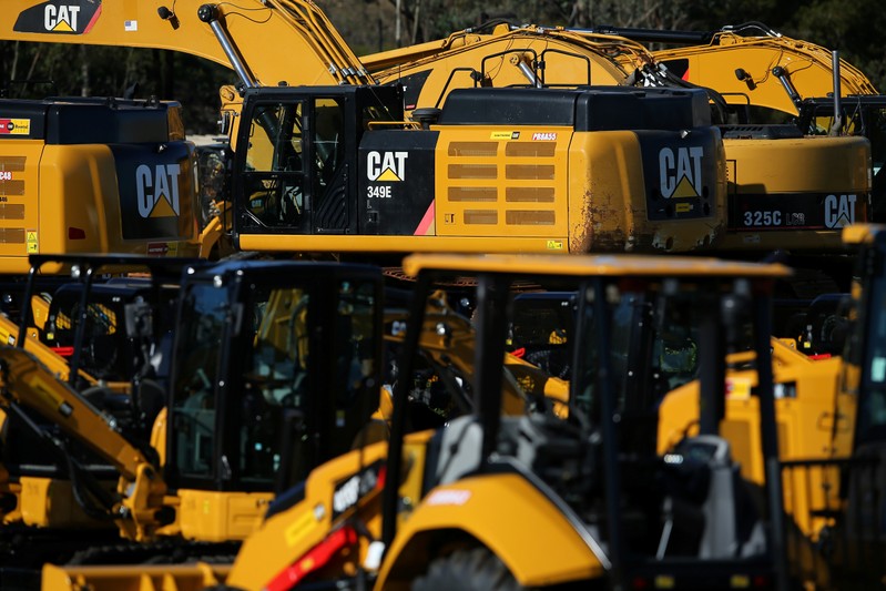 Caterpillar equipment at a retail site in San Diego California