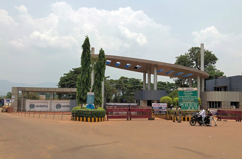 FILE PHOTO: A view of Vedanta Limited alumina refinery is seen in Lanjigarh