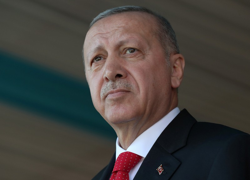 Turkish President Erdogan attends a ceremony marking the 104th anniversary of Battle of Canakkale, also known as the Gallipoli Campaign, in Canakkale