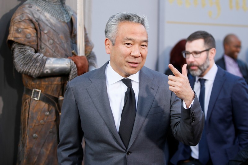 FILE PHOTO: Chairman and CEO of Warner Bros. Entertainment Kevin Tsujihara arrives at the premiere of