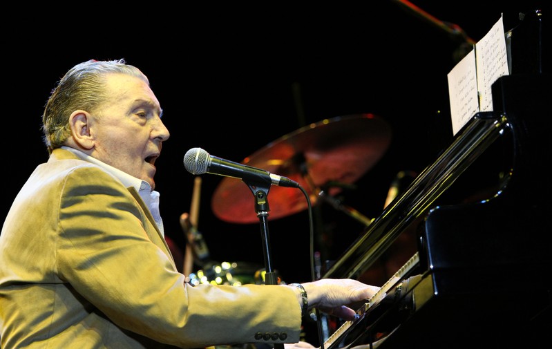 Jerry Lee Lewis performs during his concert in Budapest