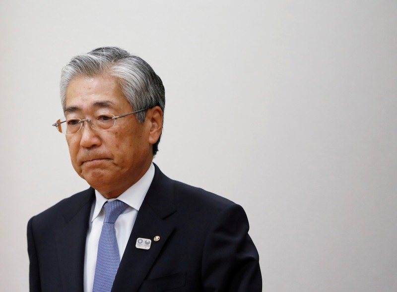 FILE PHOTO: Tsunekazu Takeda, President of the Japanese Olympic committee, attends a news conference in Tokyo