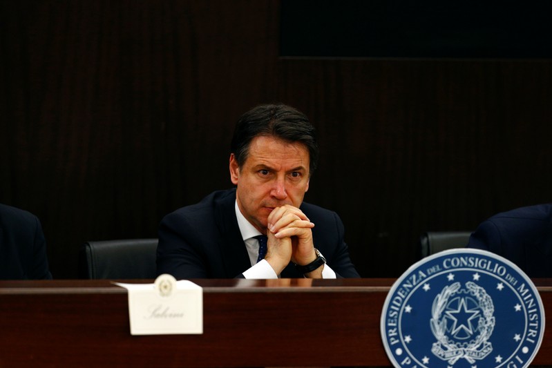 Italian Prime Minister Giuseppe Conte and Deputy Prime Minister Matteo Salvini present plans on how the 500th anniversary of Renaissance master Leonardo da Vinci's death will be marked in Italy, in Rome