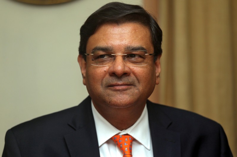 The Reserve Bank of India Governor Urjit Patel pauses during a news conference after a monetary policy review in Mumbai