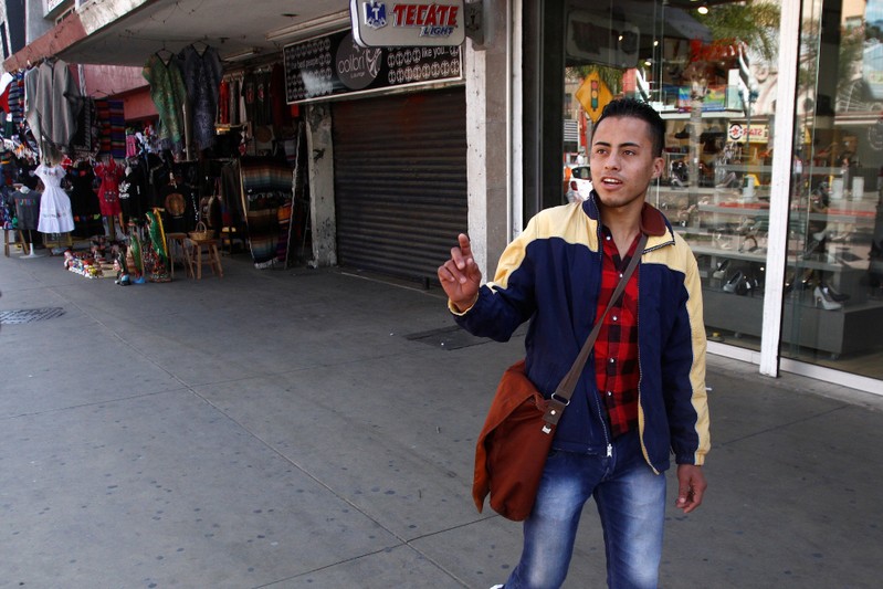 Honduran migrant Ariel, 19, who is waiting for his court hearing for asylum seekers returned to Mexico to wait out their legal proceedings under a new policy change by the U.S. government, is pictured after an interview with Reuters in Tijuana