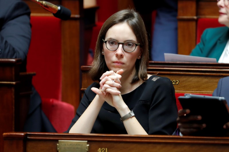 FILE PHOTO: Member of parliament Amelie de Montchalin attends a session at the National Assembly in Paris
