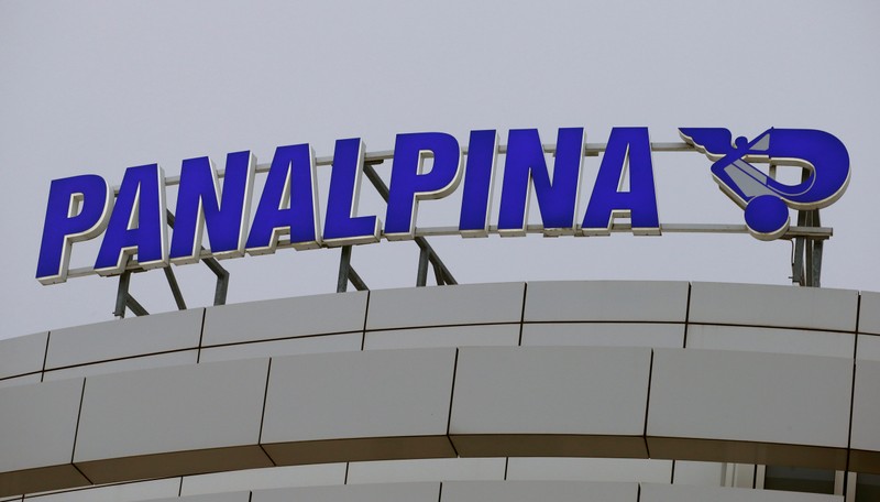 The Logo of Swiss transport and logistics firm Panalpina is seen at an office building in Basel