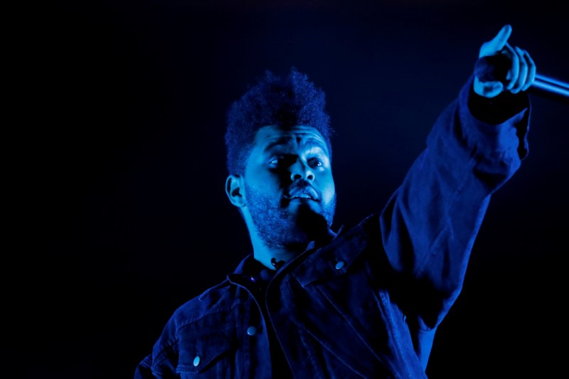 The Weeknd performs at the Global Citizen Festival concert in Central Park in New York City