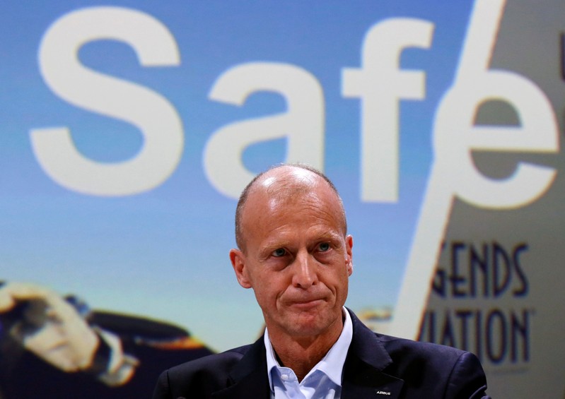 Airbus CEO Tom Enders attends Airbus's annual press conference on Full-Year 2018 results in Blagnac